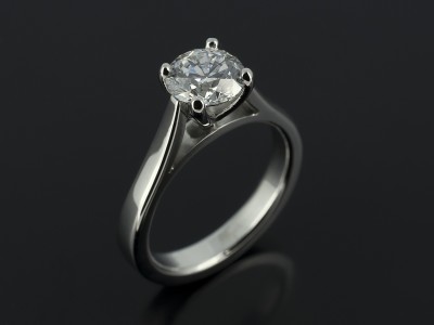 Round Brilliant 0.91ct D Colour SI2 Clarity in a 4 Claw Platinum Setting.