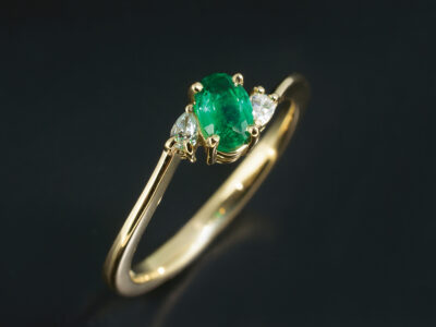 14k Pear Shape Emerald Engagement Ring – FERKOS FJ