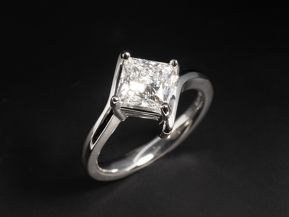 Platinum Engagement Rings, Women's Bridal Ring SGT629