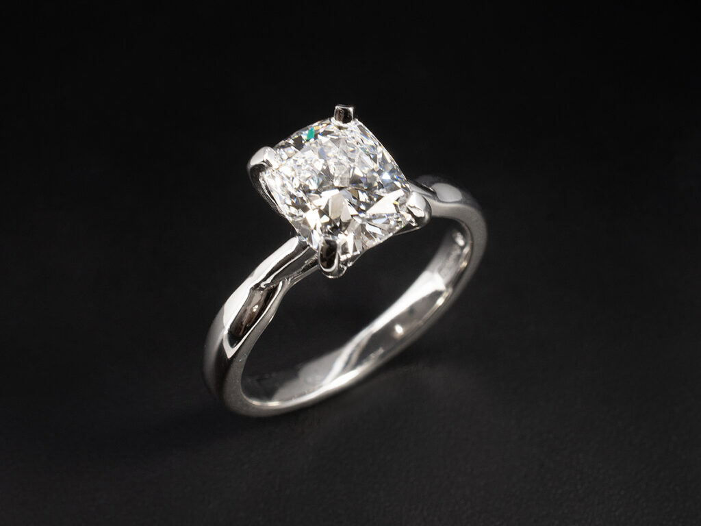 Cushion Cut diamond engagement rings by Blair and Sheridan