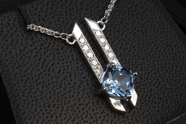 bespoke sapphire and diamond pendant by Blair and Sheridan