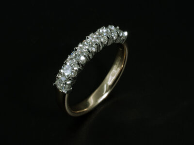 Ladies Diamond Eternity Ring, 18kt Yellow Gold and Platinum Claw Set Design, Round Brilliant Cut Diamonds 0.70ct (7)