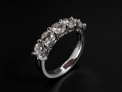 Ladies Diamond Eternity Ring, Platinum Shared Claw Design, Round Brilliant Cut Diamonds 1.62ct (5)